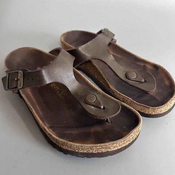 Birkenstock Gizeh Sandals‎ dark Brown Women's Size 5 US 36 EU - Picture 1 of 4